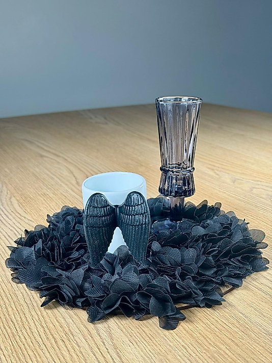 Çiçekli Tek Kişilik Sunum Seti