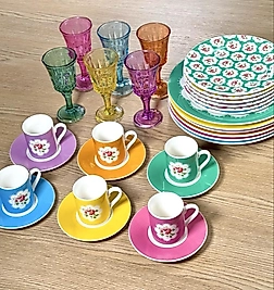 Vintage Seri Altı Kişilik 30 Parça Sunum Seti