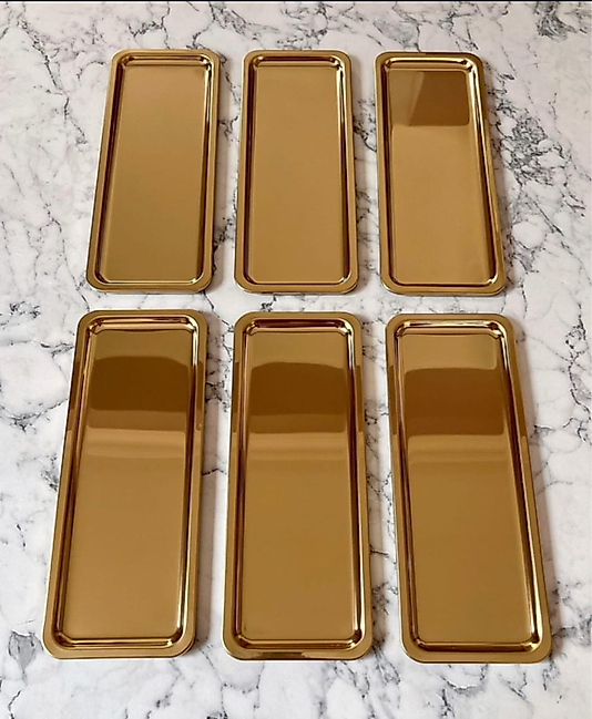 Altı(6) Kişilik  Baton Gold Sunum Tepsisi